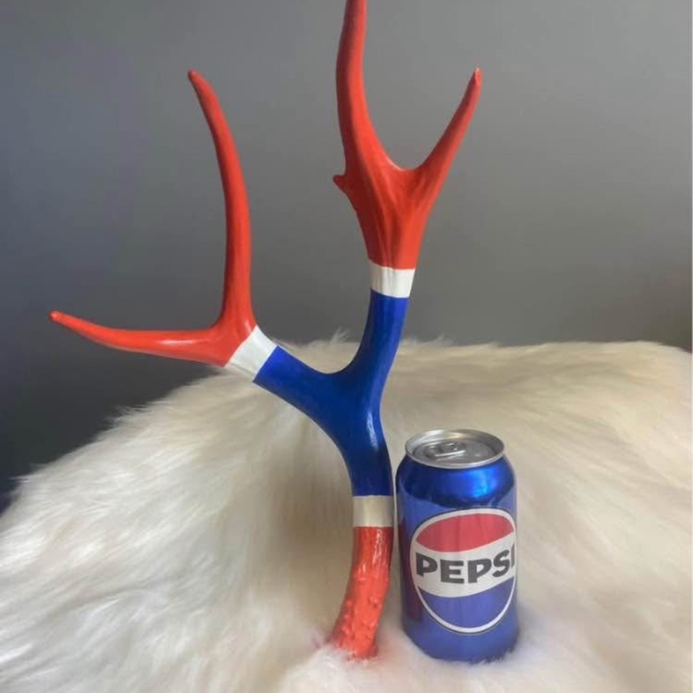 Oilers themed  Decorative Antler